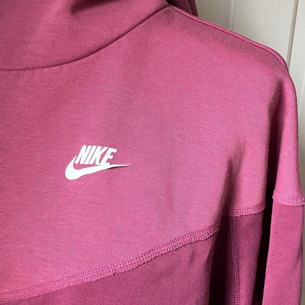 Nike cropped hooded cotton sweatshirt with zipper pockets - Picture 4 of 12